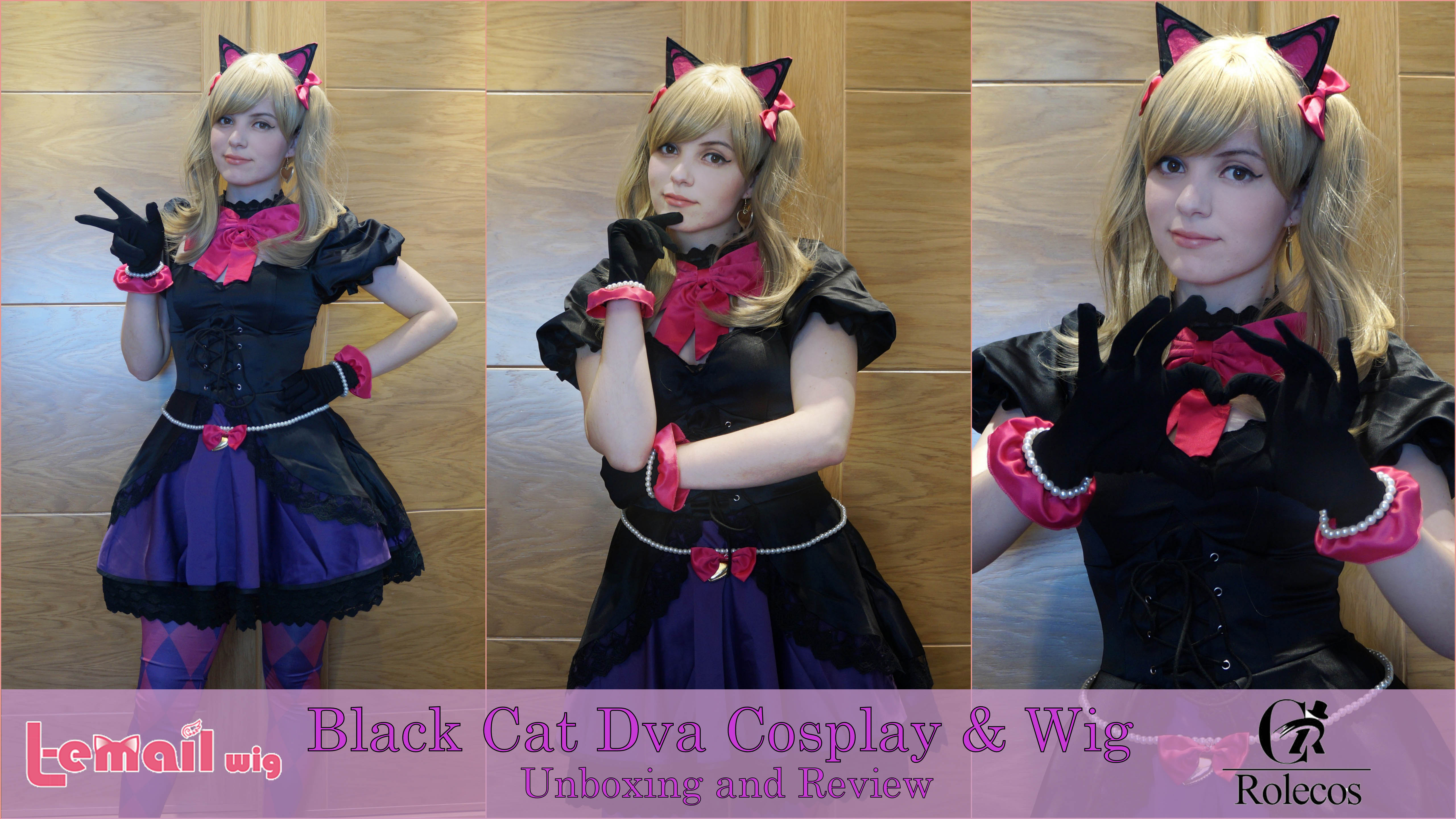 Black Cat Dva Wig & Cosplay review from L-email and Rolecosplay.