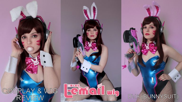 Cosplay & wig review: Dva (bunnysuit) from L-email wigs.